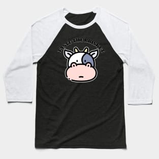 Funny Cow Taste The Brisket Like Taste The Bisquit Meme for Jews Women Baseball T-Shirt